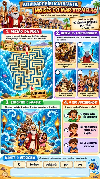 Aula Bíblica Infantil Ilustrada Colorida